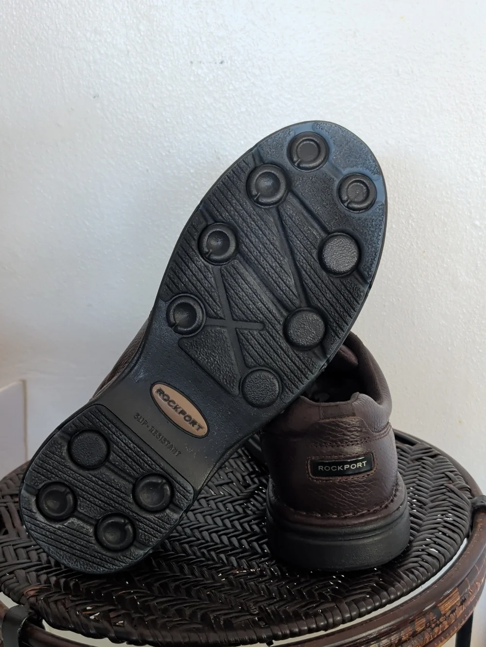 Rockport Men's Shoes Eureka Plus Brown Mudguard Oxford Size 9.5